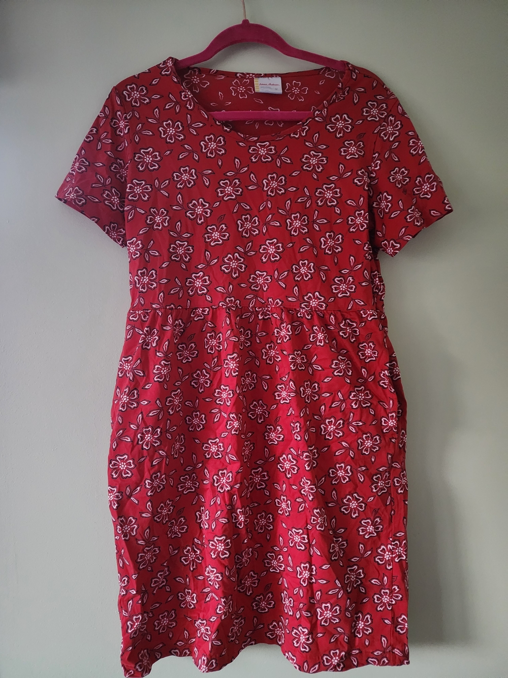 Hanna Andersson Red Floral Short-Sleeve Dress